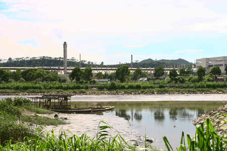 2 July 2005 the landscape of Shan Pui River, hong kongの写真素材