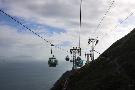 18 Nov 2020 a Cable car in Ocean Park, Hongkongのeditorial素材