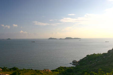 the landscape of Lung Kwu Tan, hong kongの写真素材