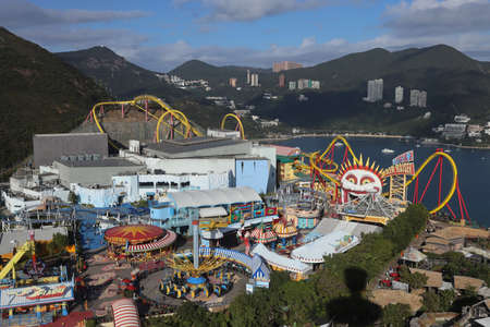 18 Nov 2020 the Ocean Park Thrill Mountain at hong kongのeditorial素材