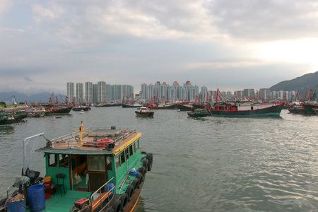 Tuen Mun Typhoon Shelter, hong kongのeditorial素材