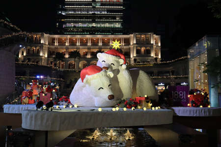 9 Dec 2020 a Christmas decoration at 1881 complex in hong kong.のeditorial素材