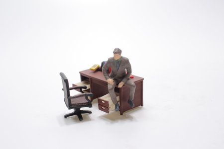 the mini of Businessman working on the deskの写真素材