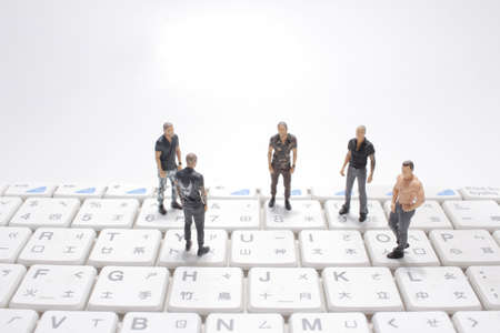 the mini group of Bad Guy on the keyboard