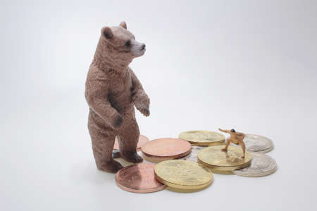 Bearish market concept, price down or fallingの写真素材