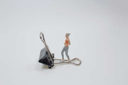 the mini figure Runner on a machineの写真素材