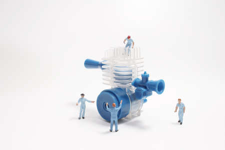 the mini of engineer work on the engine