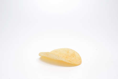 a prices potato chip isolated on white backgroundの写真素材