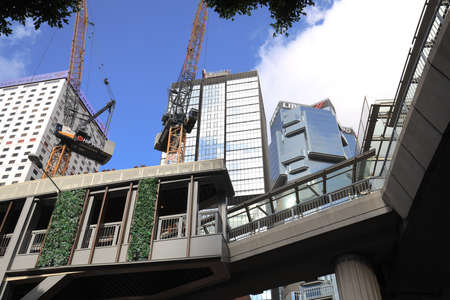 18 June 2021 the under construction at Admiralty, hong kongのeditorial素材