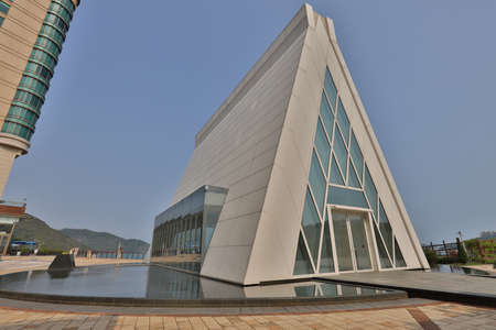 16 March 2021 The white chapel at discovery bay, Hong Kongのeditorial素材