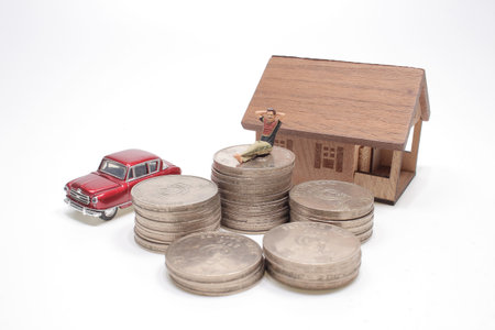 the mini figure, retirement planning, Life insurance concept.の写真素材