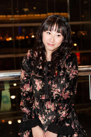 26 Dec 2005 Portrait of Japan anime cosplay woman at partyのeditorial素材