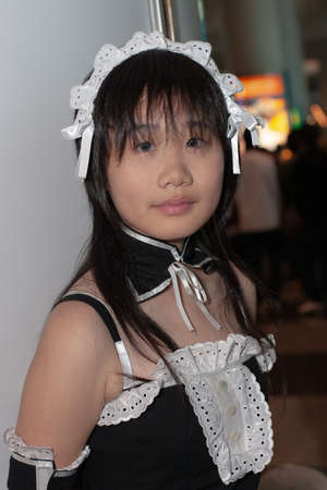 28 Dec 2005 Portrait of Japan anime cosplay woman at partyのeditorial素材