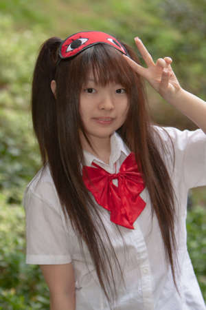a Young japanese girl cosplayer at party 18 Nov 2007