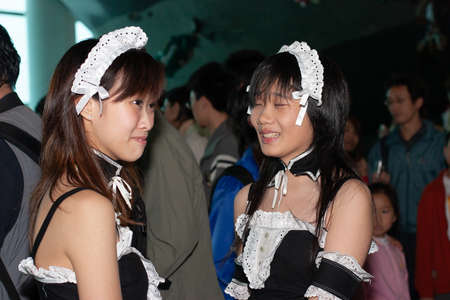 28 Dec 2005 Portrait of Japan anime cosplay woman at partyのeditorial素材