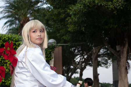 26 Dec 2005 Portrait of Japan anime cosplay woman at party