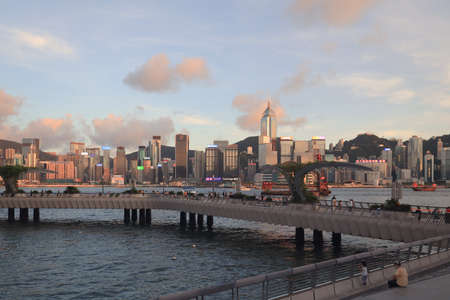 10 July 2021 people at Avenue of Stars. TST Hong Kong
