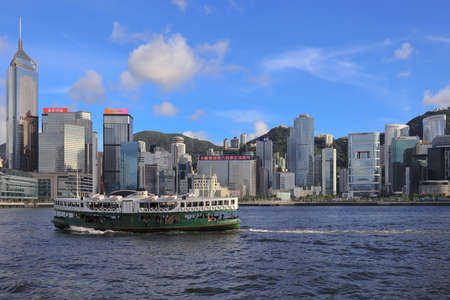 10 July 2021 the star ferry cross the Victoria Harbor, hk