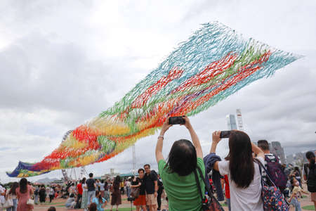 13 June 2021 SkynetArt in HK, Central Harbourfront Event Spaceのeditorial素材