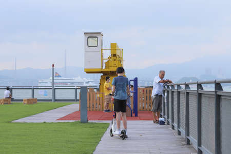 Central and western district promenade park and fitness facilities , 1 Oct 2020のeditorial素材