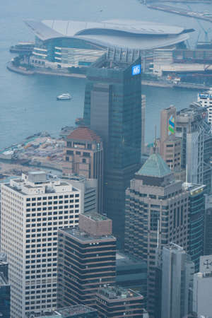 an View of modern office buildings at hong kong
