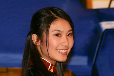 Smiling gundam promoter at the toys eventのeditorial素材