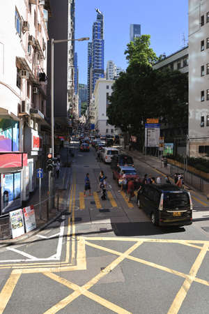 4 Sept 2021 the street scape of the sai wan, hong kongの写真素材