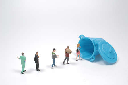 a loss due to COVID-19 virus, company threw the employerの写真素材