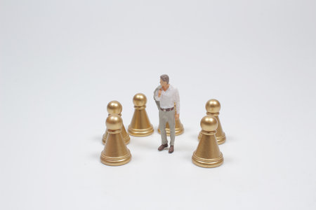 a mini of business Figurine and Chess Piecesの写真素材