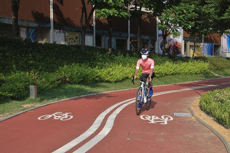 9 Sept 2021 bike path in New Territories Tsuen Wan Hong Kong