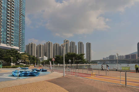 9 Sept 2021 the landscape of Tsuen Wan Riviera Park, hk