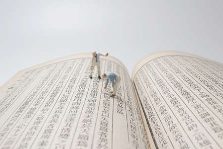 the mini figure worker paint the chinese text book