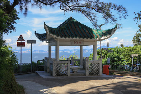 20 Aug 2021 a Pavilion at coast, Cheung Chau, hkのeditorial素材