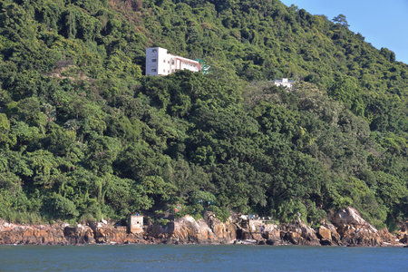 20 Aug 2021 the tourism point at island hk, Sai Wan Swimming Shed pierのeditorial素材