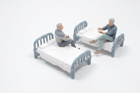 a mini Male Students Working In Bedroomの写真素材