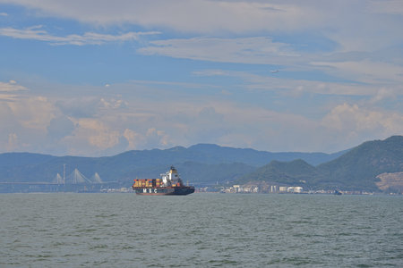 lanscape of East Lamma Channel, hong kongのeditorial素材