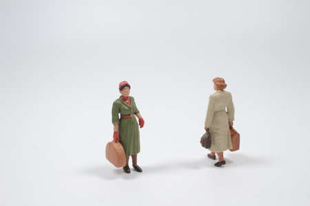 the group of mini figure walk at  terminal