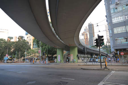 14 Oct 2021 The landscape of the Gloucester Road flyover, hong kong