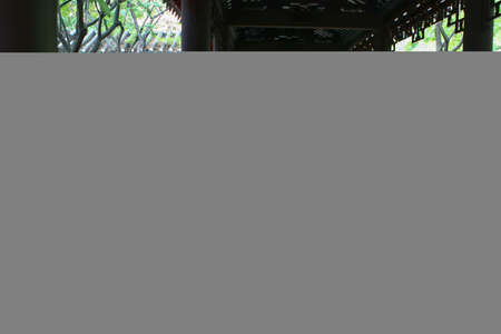 10 Sept 2005 Chinese style corridor, Chinese style garden  Lingnan Garden
