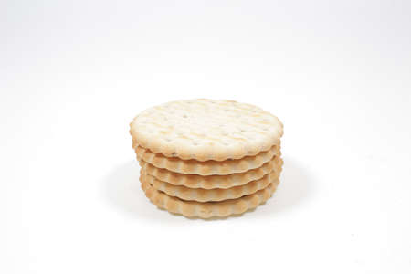 biscuits isolated, biscuits on a white backgroundの写真素材