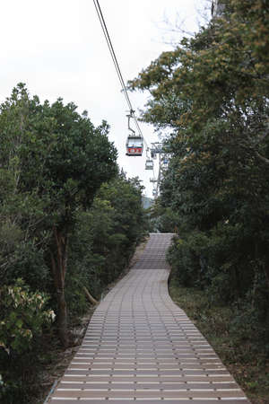 24 oct 2021 the landscape of the Ngong Ping Gallery Roadの写真素材