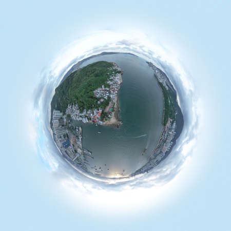 Lei Yue Mun channel sceneryの写真素材