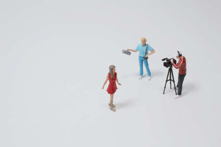 taking video of beautiful Young model posing,の写真素材