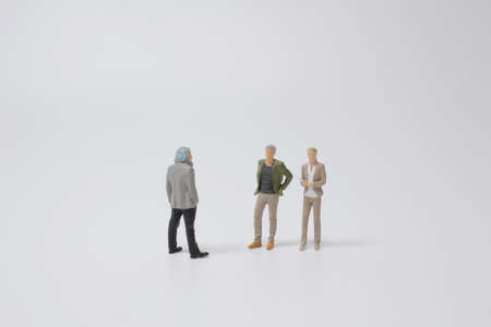 the mini of the business figure, Boss and secretaryの写真素材
