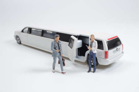 the mini of the business figure, Boss and secretaryの写真素材