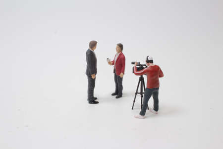 the mini of figure Journalism on the boardの写真素材