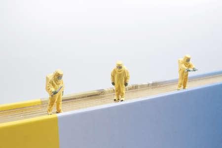 the technician on the top of bookの写真素材