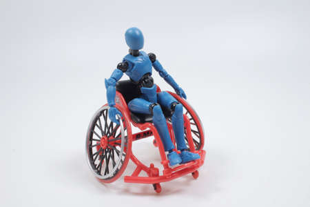 the figure of the Wheelchair basketball on the board