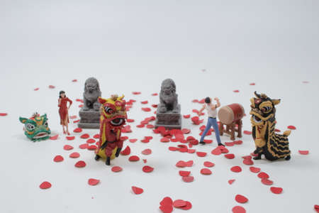 the mini figure at the chinese new year event