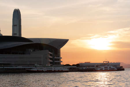 the central Waterfront Promenade at hong kong  22 June 2007